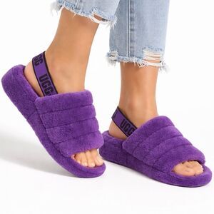UGG Fluff Yeah Purple Slides Slippers Size 7 Women’s
